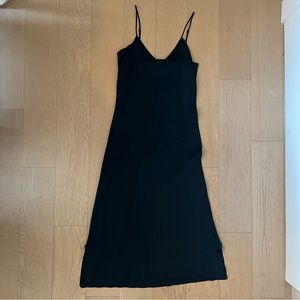 Emerson thorpe Silk midi black dress, XXS